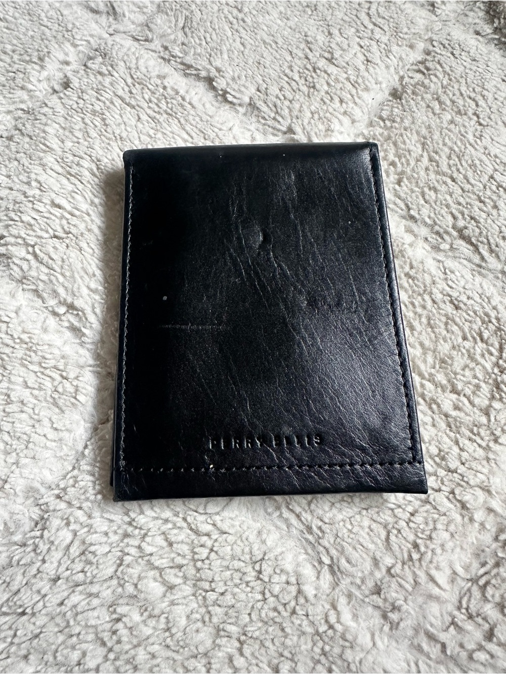 Perry Ellis | Men’s Black Leather Bifold Wallet